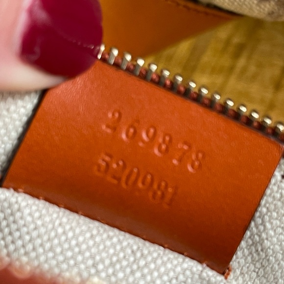 GUCCI Diamante Canvas and Golden Leather Tote with Pouch - Picture 9 of 14